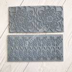 Текстурный мат для мастики Орнамент пластик 2 вида 6х14 см