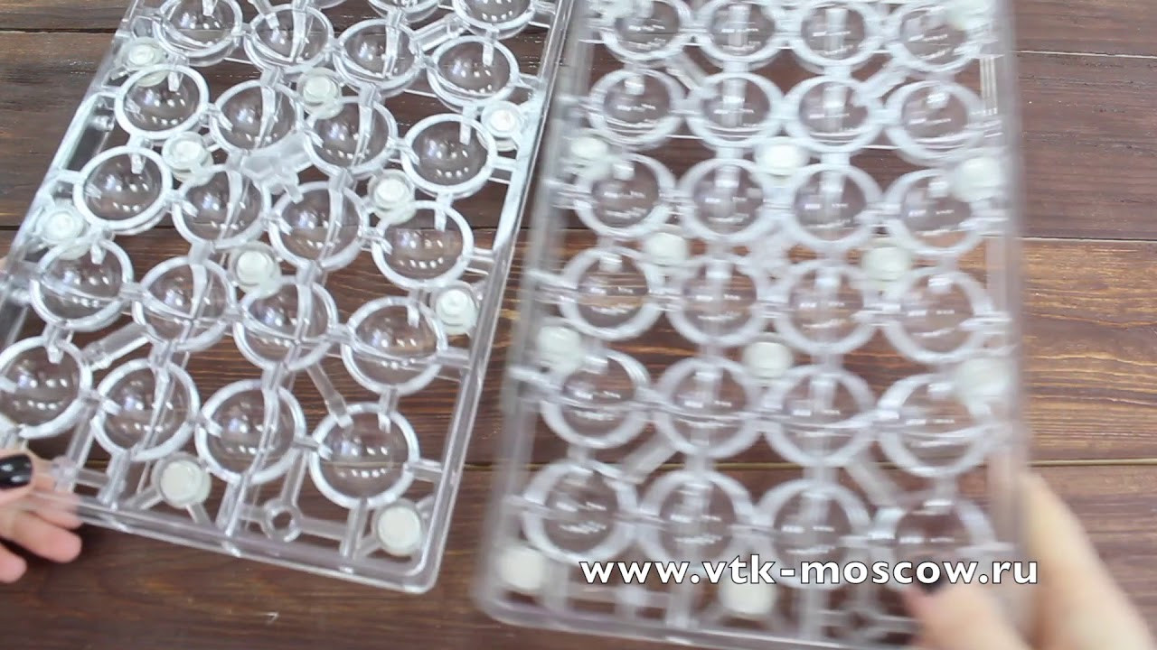 Форма для шоколадных конфет поликарбонатная на магнитах VTK Products СФЕРА 3D 24 шт
