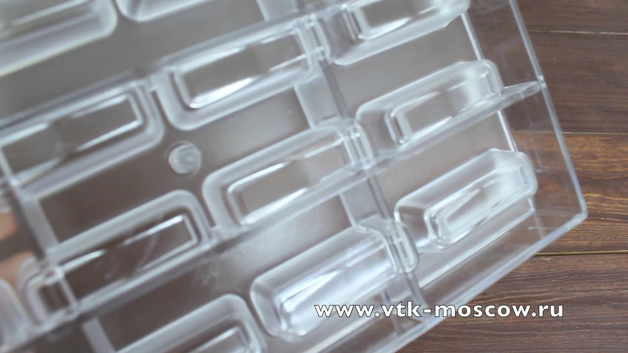 Форма для шоколадных конфет поликарбонатная VTK Products ПЛИТКИ 16 шт 