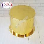 Упаковка для торта ромашка КАРТОН золото 250х220 мм VTK