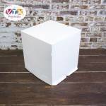 Упаковка мелованный картон 28х28х30 см белая VTK 