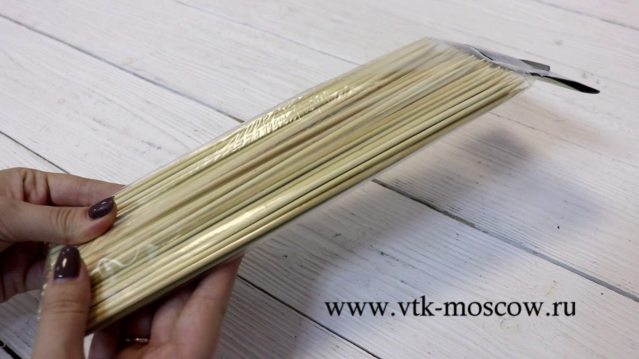 Деревянные бамбуковые шампуры-шпажки 250 мм 100 шт