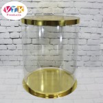 Упаковка для торта круглая ТУБУС золото 400х500 мм VTK