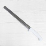 Нож для бисквита гладкий 30 см белая ручка