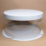 Упаковка для торта круглая ТУБУС белая 300х150 мм VTK