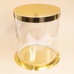 Упаковка для торта круглая ТУБУС золото 350х220 мм VTK