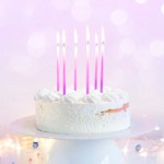 Свечи для торта ГРАДИЕНТ фиолетово-розовые 6 шт
