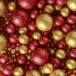 Драже зерновое БЛЕСК КРАСНЫЙ - ЗОЛОТОЙ / 50 гр