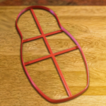 Форма для торта и печенья МАТРЕШКА 260 мм / VTK